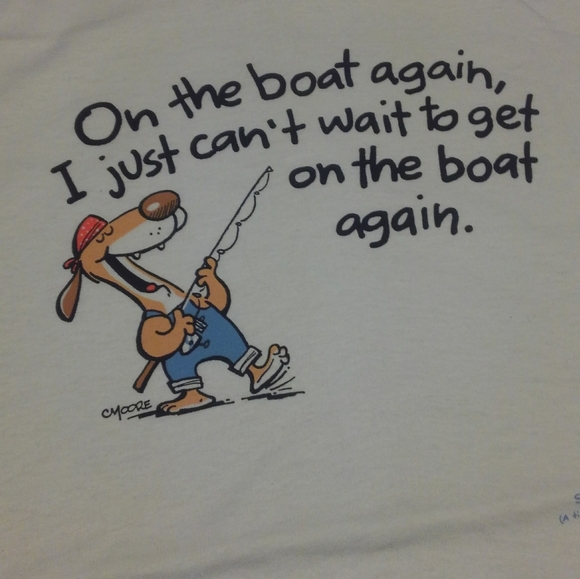 Vintage Fishing Dog Shirt XL Single Stitch made US - Picture 6 of 14